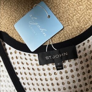 St. John Black and White Mesh dress